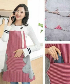 Oil-Proof Waterproof Wipeable Stripes Apron