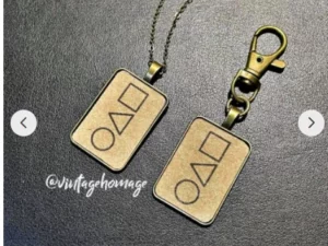Squid Game Invitation Card Necklace