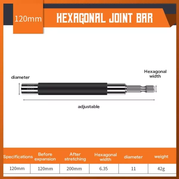 TELESCOPIC HEXAGONAL JOINT BAR (50% OFF)