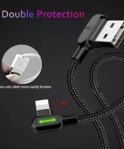 90 Degree LED Sync Charge Cable