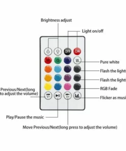 TuneGlow™ Smart 2-në-1 Dritë LED që ndryshon ngjyrën me altoparlant Bluetooth me valë