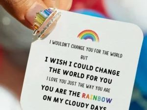 I WOULD CHANGE THE WORLD FOR YOU RAINBOW RING