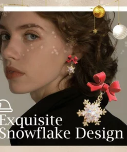 ✨Hot Sale✨Fashion Bow Snowflake Earrings