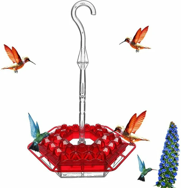 Comedero para colibríes con percha y foso para hormigas incorporado ⏰ Oferta especial ⏰