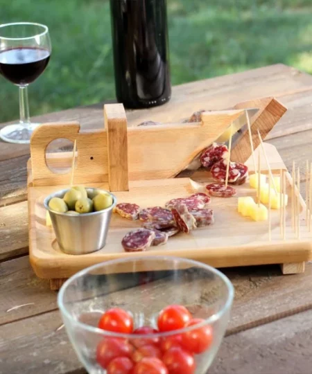 19th Century Wooden Sausage Cutter and Salami Slicer Machine