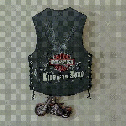 Harley Vest Wall Clock (Gifts for riders)