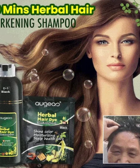 10 Mins Herbal Hair Darkening Shampoo