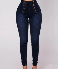 🔥Last day 50% OFF🔥 Double Breasted High Waist Skinny Jeans