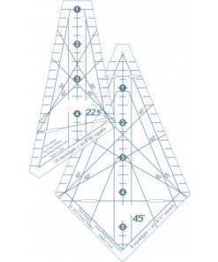 Art Ruler Squedge 22.5° Template-- With Instructions