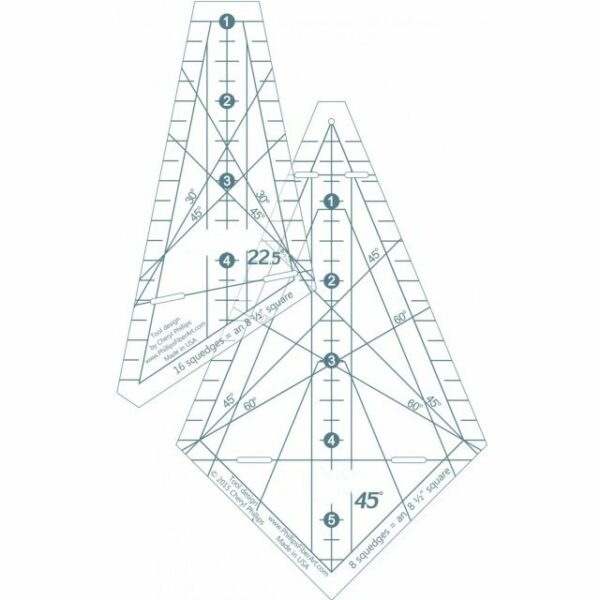 Art Ruler Squedge 22.5° Template-- Ka Litaelo