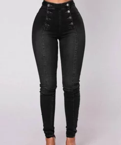 🔥Last day 50% OFF🔥 Double Breasted High Waist Skinny Jeans