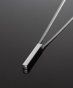 Bar & Rope Necklace Set (Silver)