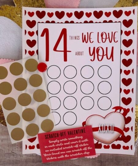 Valentine Scratch Off Print - 14 Things I Love About You.😍Buy 3 Get 1 Free