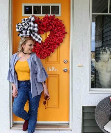 "I 💝 YOU"-Burlap Valentine's Day Wreath💏