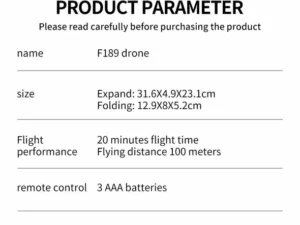 F189 PRO Drone 4K HD Professional Camera