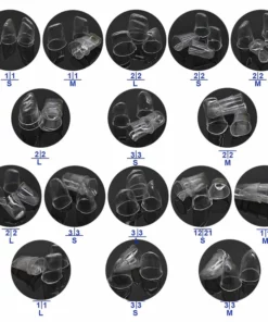 64pcs Dental Anterior Transparent Crowns