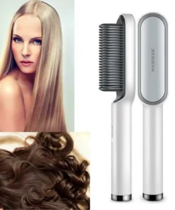 2-во-1 професионален електричен пегла за коса и чешел за обликување на виткање