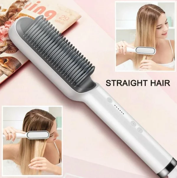 2-in-1 Professional Electric Hair Straightener & Curl Styler Comb