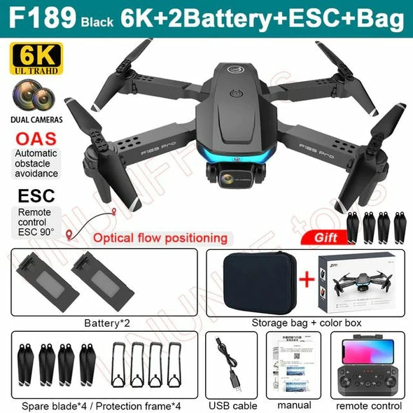 F189 PRO Drone 4K HD Professional Lub Koob Yees Duab