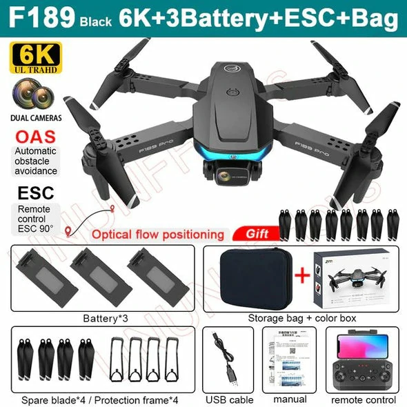 F189 PRO Drone 4K HD پروفیشنل کیمرہ