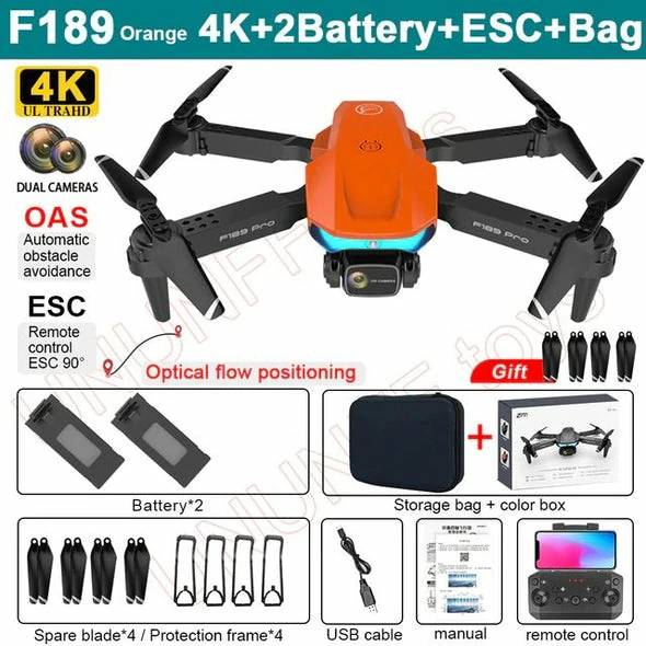 F189 PRO Drone 4K HD ፕሮፌሽናል ካሜራ