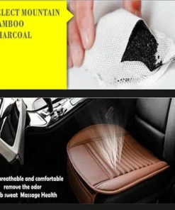 Leather Bamboo Charcoal Car Seat Cushion-Absorbing Odor(Four Seasons Universal)