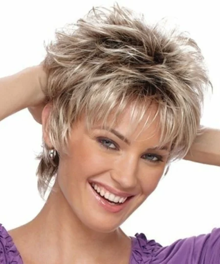 New Wig Women's Gradient Short Curly Hair