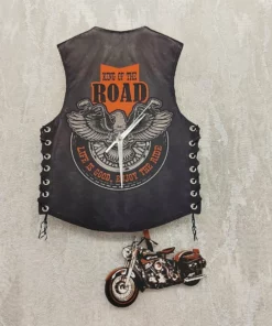 Harley Vest Wall Clock (Gifts for riders)