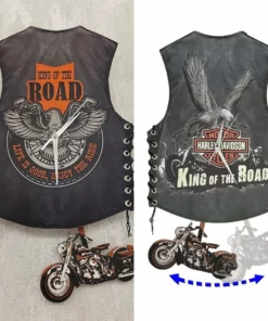 Harley Vest Wall Clock (Gifts for riders)