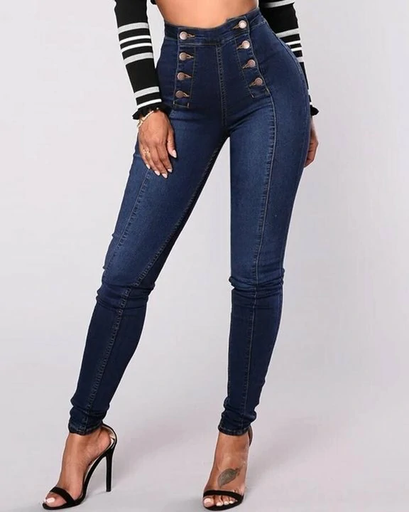 🔥Last day 50% OFF🔥 Double Breasted High Waist Skinny Jeans