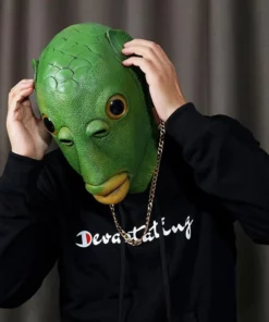 Latex Monster Fish Mask Headgear