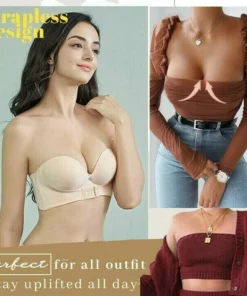 🔥Buy 1 Get 1 Free today🔥-Invisible Strapless Super Push Up Bra