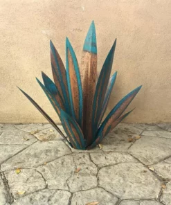 HandMade Painted Metal Century Plant