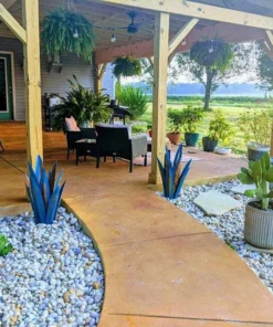 HandMade Painted Metal Century Plant