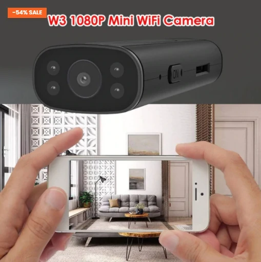 Безжична камера Сензор за движение Аларма Телефон W3 Smart WiFi 1080P