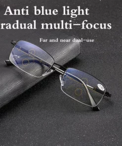 FoldFlat Third Generation Titanium Progressive Far And Near Dual-Use Reading Glasses