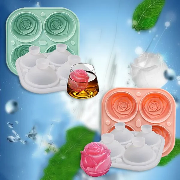 🍃Εαρινή Έκπτωση 50% ΕΚΠΤΩΣΗ-Μεγάλο Rose Ice Cube Mould🧊🍹