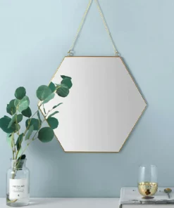 1 kos kopalniškega visečega ogledala, geometrijske oblike, nordijski slog, preprosto viseče ogledalo