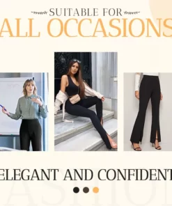 WOMEN'S SLIM HIGH WAIST FLARED PANTS