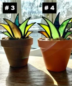 (Last Day Flash Sale-50% OFF)Suncatcher Stained Agave Plante