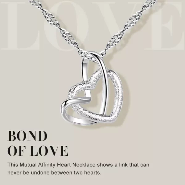 MUTUAL AFFINITY HEART NECKLACE -FOREVER LINKED TOGETHER
