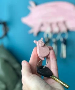 Cute Piglet Key Ring Hanging Board