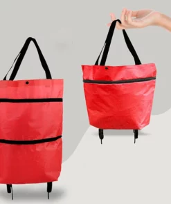 💕රෝද සහිත බහුකාර්ය Folding Shopping Bag