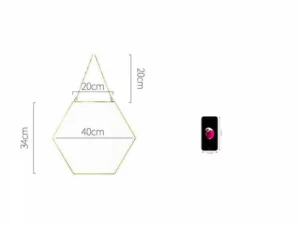 1 Piece Bathroom Hanging Mirror Geometric Shape Nordic Style Simple Hanging Mirror