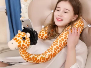 The second generation lazy cartoon U-shaped pillow & mobile phone holder neck support