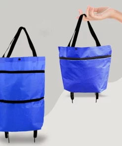 💕රෝද සහිත බහුකාර්ය Folding Shopping Bag