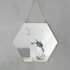 1 Piece Bathroom Hanging Mirror Geometric Shape Nordic Style Simple Hanging Mirror