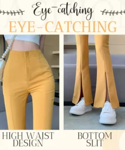 WOMEN'S SLIM HIGH WAIST FLARED PANTS