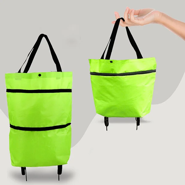 💕රෝද සහිත බහුකාර්ය Folding Shopping Bag