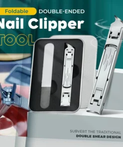 FOLDABLE DOUBLE-ENDED NAIL CLIPPER TOOL
